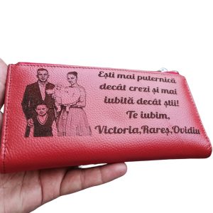 Portofel Personalizat 'Esti mai puternica' Portofel Personalizat 'Esti mai puternica'