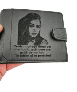 portofel cu capsa negru Esti omul cel mai iubit