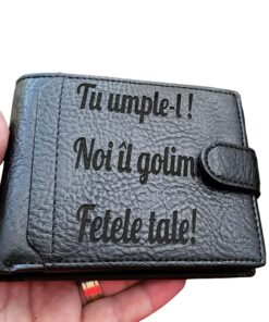 portofel negru cu capsa Tu Umple-l.