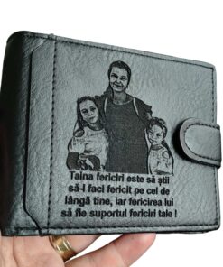 portofel negru cu capsa Taina fericirii