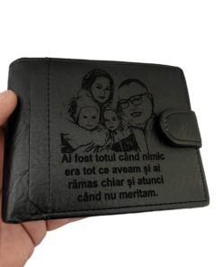portofel negru cu capsa Ai fost totul