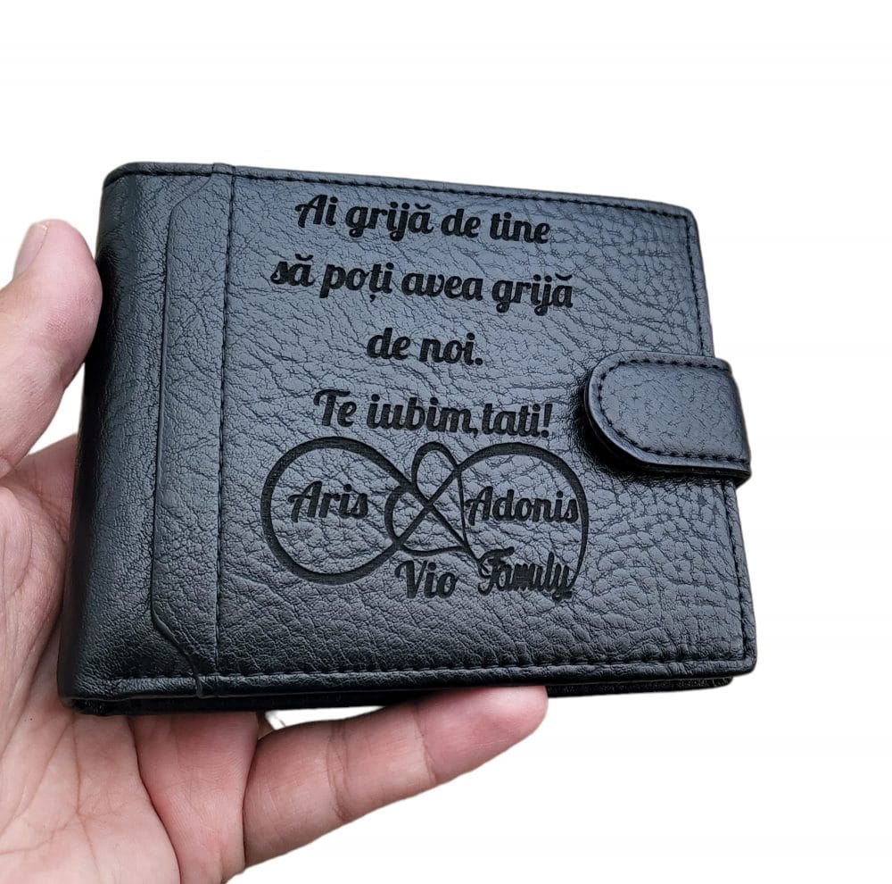 Portofel personalizat Te iubim tati