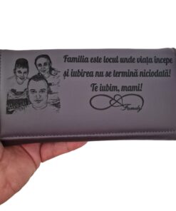 portofel dama mov Familia-Te iubim mami
