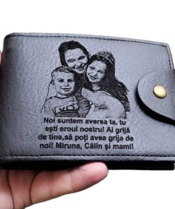 portofel negru cu capsa Noi Suntem