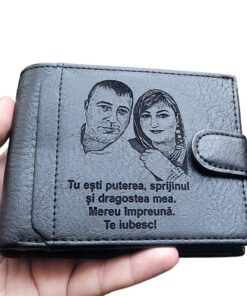portofel negru cu capsa Tu Esti