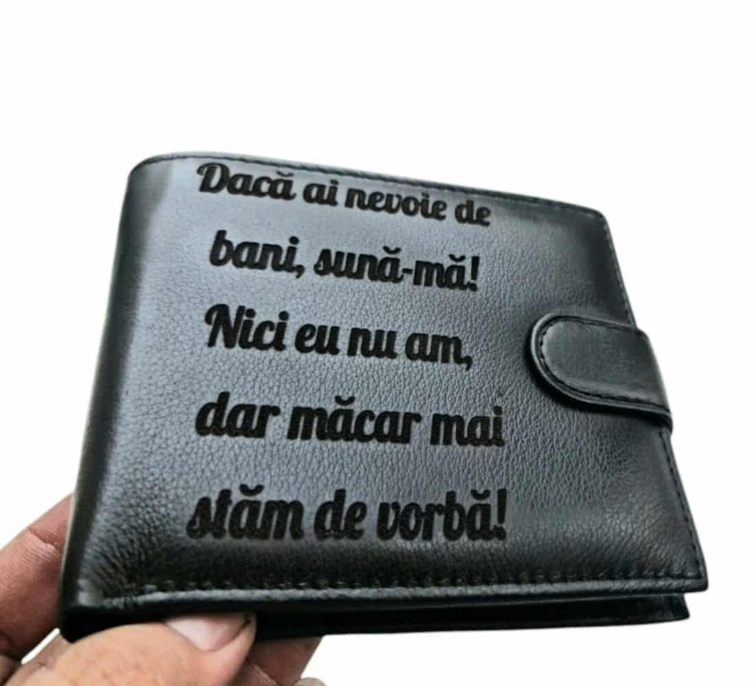 portofel negru cu capsa Daca ai nevoie