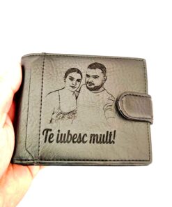 portofele gravate din piele