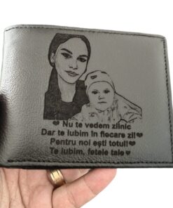 portofel negru fara capsa piele naturala Nu te vedem zilnic