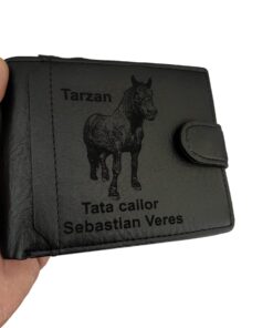 portofel negru cu capsa Tarzan