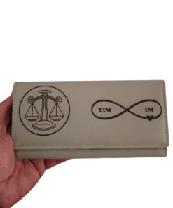 portofel dama piele naturala beige zodie si infinit