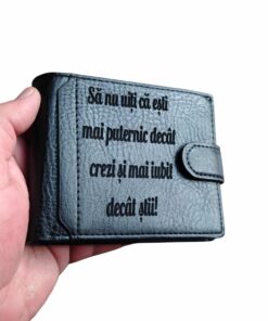 portofel barbat negru cu capsa puternic
