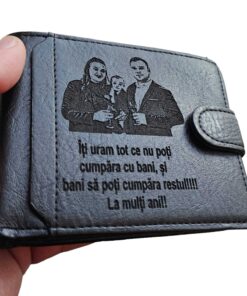 portofel negru cu capsa Iti uram la multi ani