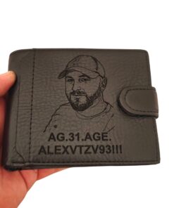 portofel nergu cu capsa personalizat cu poza si numar auto