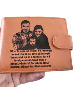 portofel maro coniac cu capsa Sa ai la cine