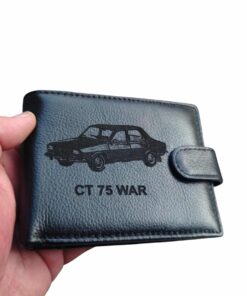 cadou portofel negru cu capsa personalizat Dacia