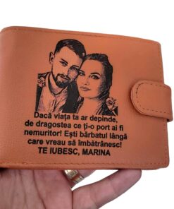 portofel cu capsa maro coniac piele naturala Daca viata