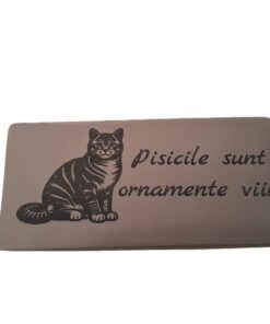 portofel piele naturala dama beige Pisicile sunt ornamente vii