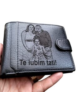Portofel personalizat piele Te iubim tati