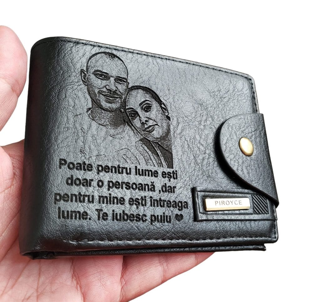 Portofel personalizat poate pentru lume