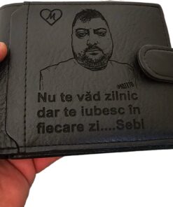 portofel cu capsa negru Nu te vad zilnic