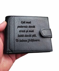 portofel personalizat cu text Te iubesc fratioare