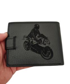 portofel negru cu capsa Moto2