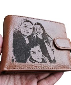 Portofel Personalizat cu poza 22, barbati, piele naturala , maro