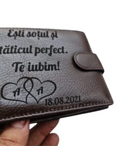 Alternative view of Portofel Personalizat cu poza 6, barbati, piele naturala , negru