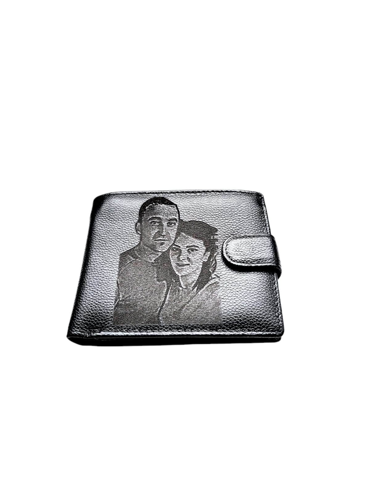 Portofel Personalizat cu poza 3, barbati, piele naturala , negru