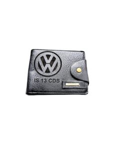 Portofel Personalizat numar auto, barbati, piele , cu capsa, negru