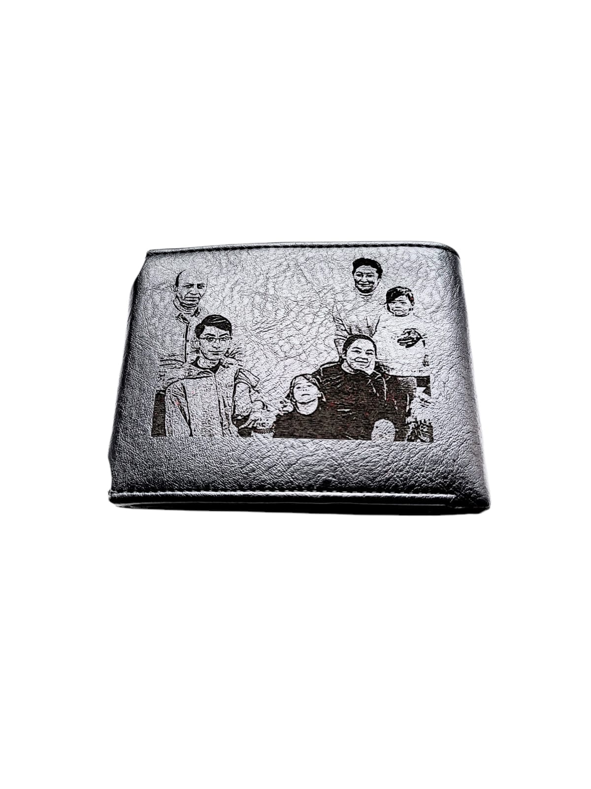 Portofel Personalizat cu poza e7, barbati, piele , cu capsa, negru