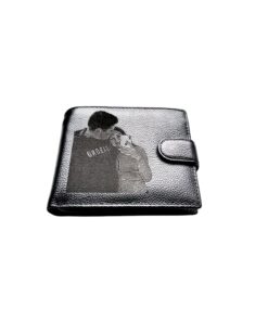 Portofel Personalizat cu poza 4, barbati, piele naturala , negru