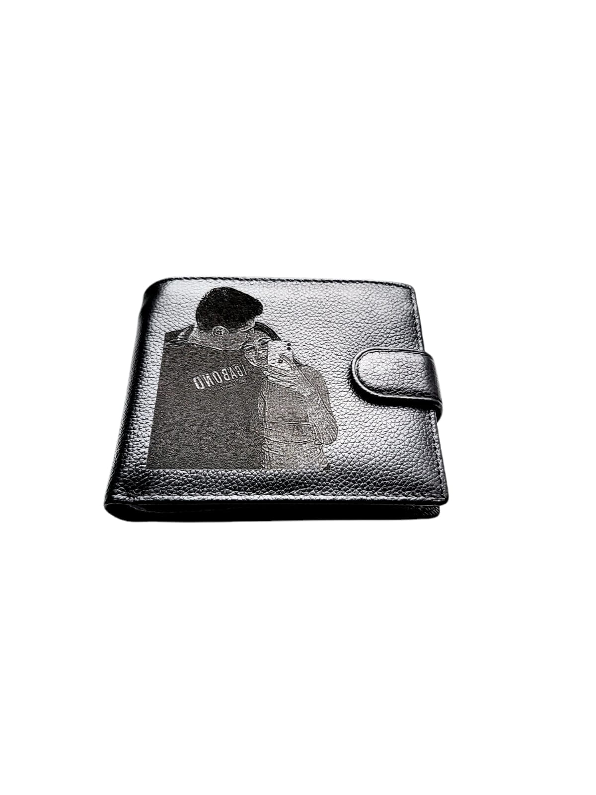 Portofel Personalizat cu poza 4, barbati, piele naturala , negru