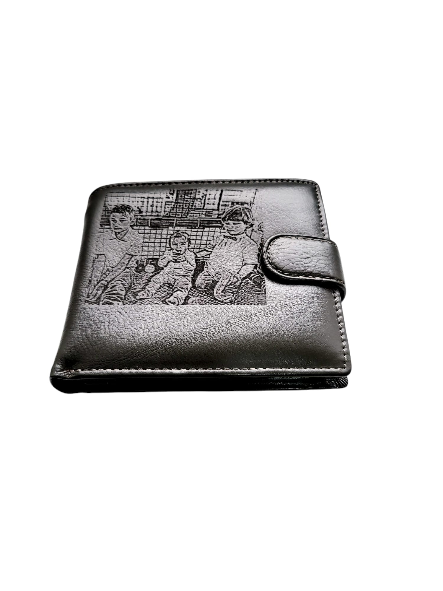 Portofel Personalizat cu poza 9, barbati, piele naturala , negru