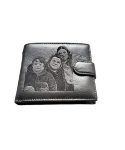 Portofel Personalizat cu poza 10, barbati, piele naturala , gri