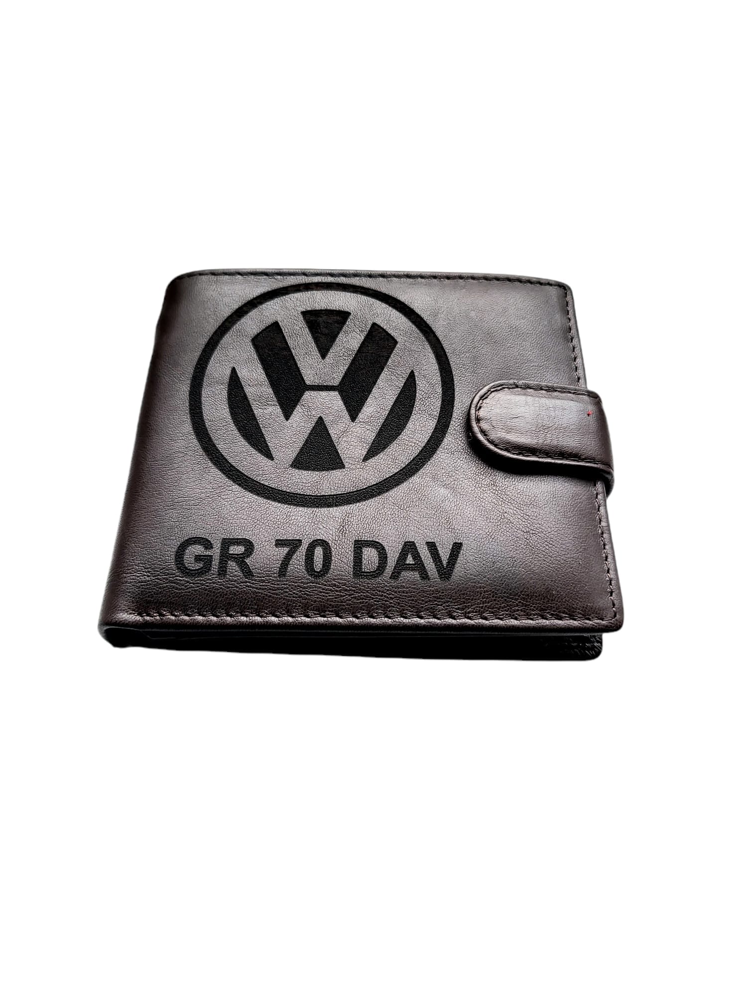Portofel Personalizat numar auto dav, barbati, piele naturala , negru