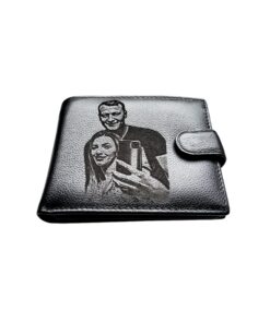 Portofel Personalizat cu poza 12, barbati, piele naturala , negru