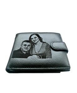 Portofel Personalizat cu poza 16, barbati, piele naturala , negru