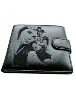 Portofel Personalizat cu poza 17, barbati, piele naturala , negru