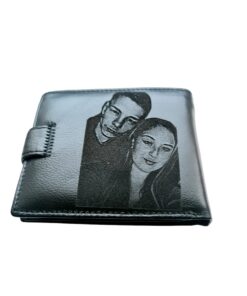 Portofel Personalizat cu poza 18, barbati, piele naturala , negru