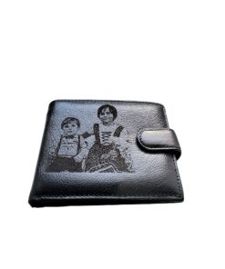 Portofel Personalizat cu poza 20, barbati, piele naturala , negru