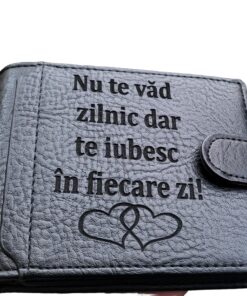 Portofel piele personalizat nu te vad zilnic