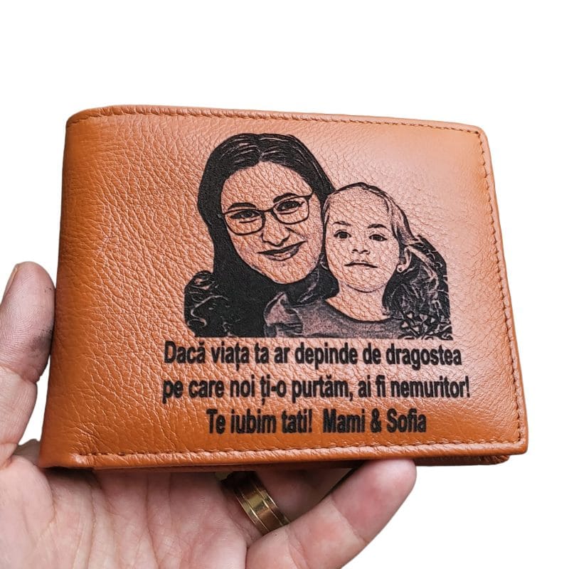 portofel maro coniac fara capsa piele naturala Daca viata