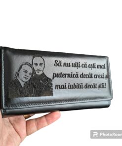 portofel dama piele naturala Negru Sa nu uiti