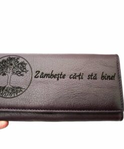 cadou femeie portofel dama  piele naturala mov  Zambeste