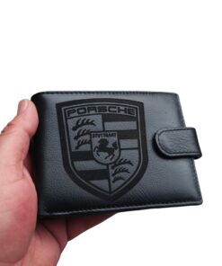 portofel piele naturala negru cu capsa logo auto2