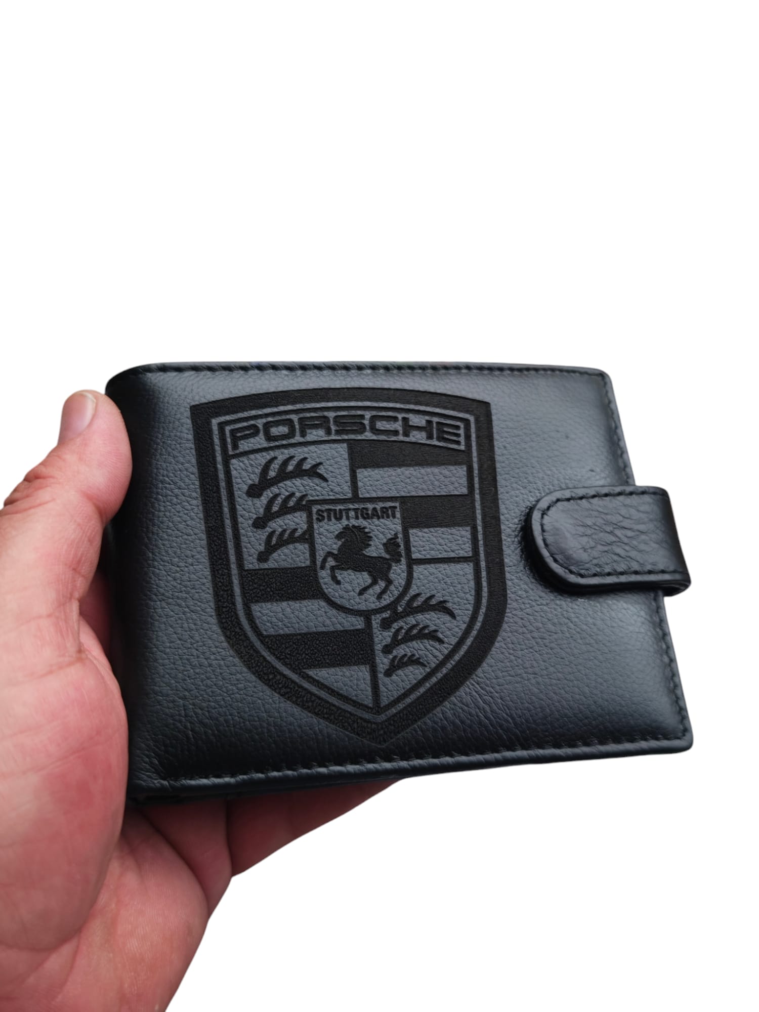 portofel piele naturala negru cu capsa logo auto2