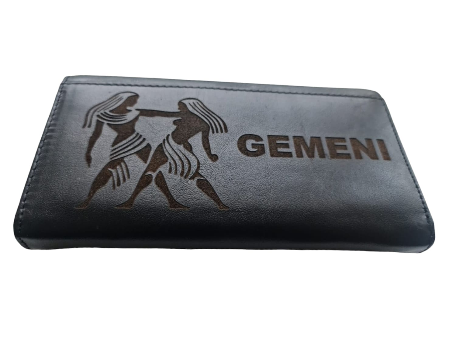 portofel dama negru personalizat zodia Gemeni