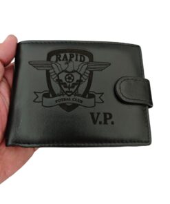 portofel personalizat echipa fotbal si initiale
