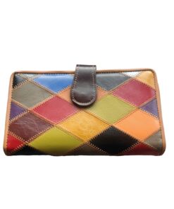 Portofel dama piele naturala personalizat in interior multi color personalizat cu poza si text(Poza tip portret maxim 2 persoane si text scurt)